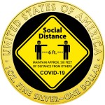 USA SOCIAL DISTANCE COVID-19 series CORONAVIRUS American Silver Eagle 2020 Walking Liberty $1 Silver coin Gold plated 1 oz
